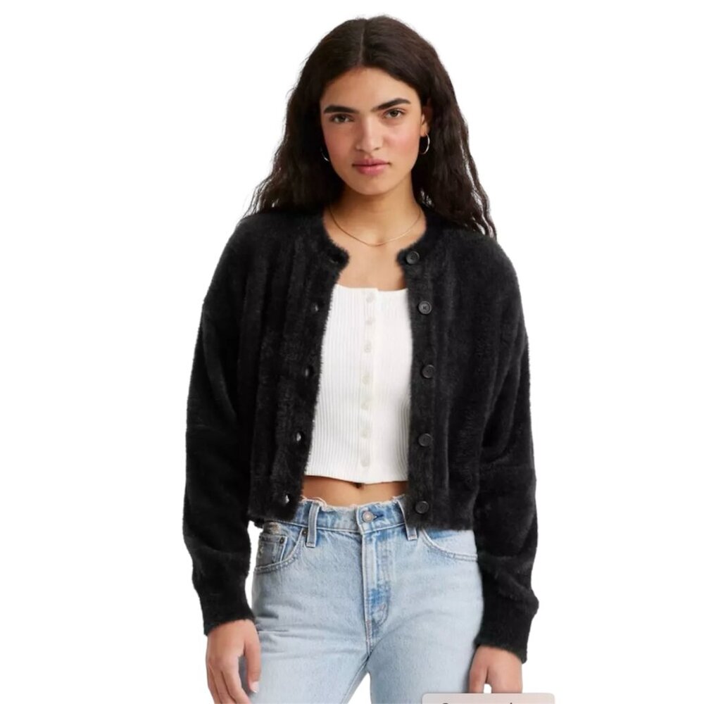 Levi's Cat cardigan sweater,  Black, Size XS